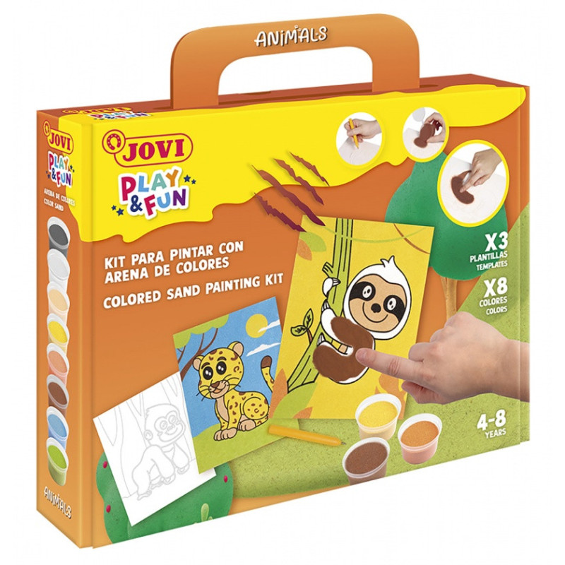 Zestaw do malowania piaskiem JOVI Play&Fun, zwierz