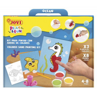 Zestaw do malowania piaskiem JOVI Play&Fun, ocean