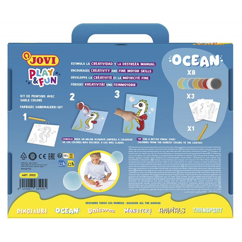 Zestaw do malowania piaskiem JOVI Play&Fun, ocean