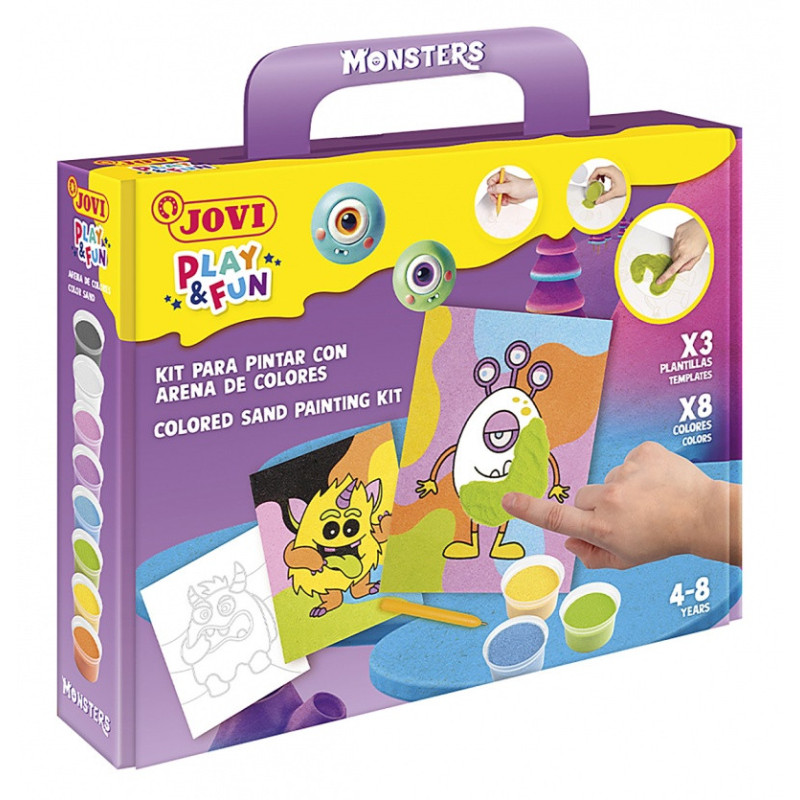Zestaw do malowania piaskiem JOVI Play&Fun, potwor