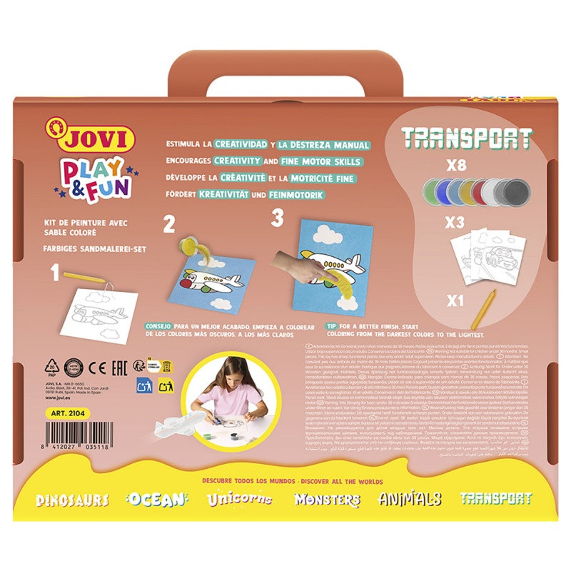 Zestaw do malowania piaskiem JOVI Play&Fun, pojazd