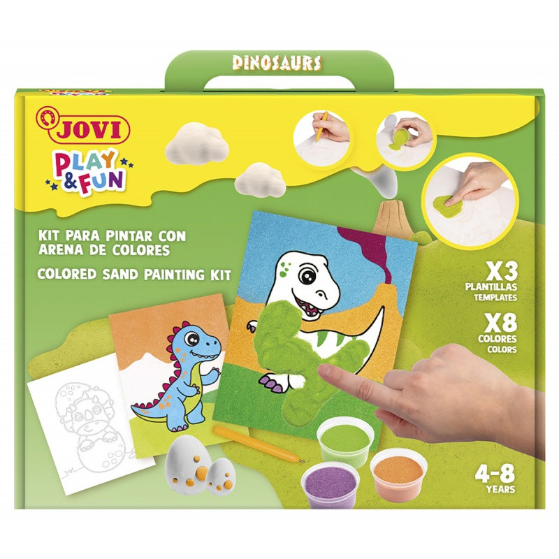 Zestaw do malowania piaskiem JOVI Play&Fun, dinoza