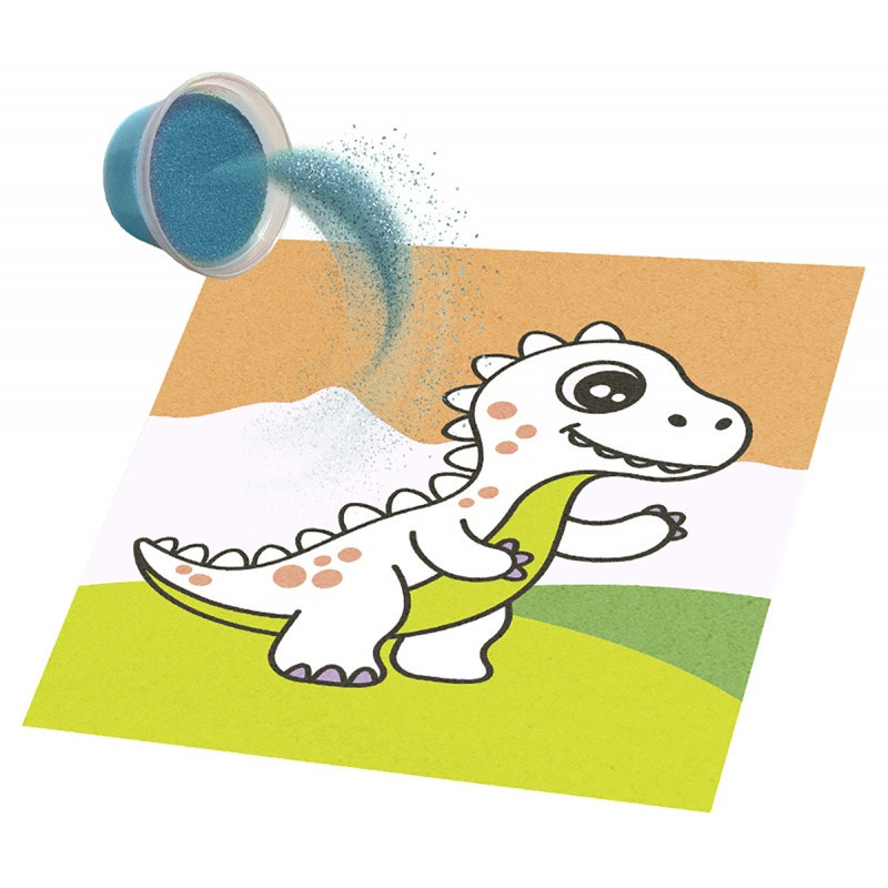 Zestaw do malowania piaskiem JOVI Play&Fun, dinoza