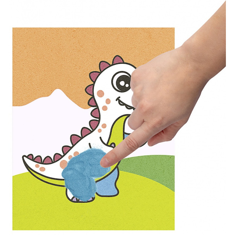 Zestaw do malowania piaskiem JOVI Play&Fun, dinoza