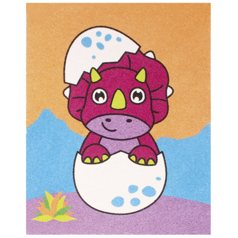 Zestaw do malowania piaskiem JOVI Play&Fun, dinoza