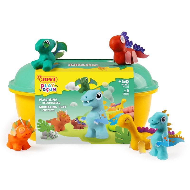 Zestaw plasteliny JOVI Play&Fun, dinozaury