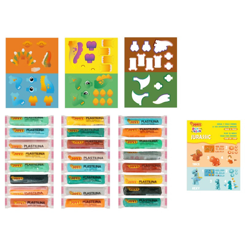 Zestaw plasteliny JOVI Play&Fun, dinozaury