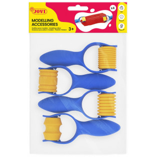 Wałki do mas plastycznych JOVI, 4 szt., mix kształ