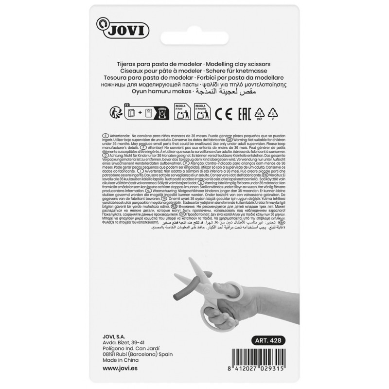 Nożyczki JOVI, do plasteliny i mas plastycznych, ż