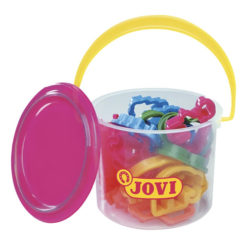 Wiaderko z foremkami do plasteliny JOVI, 24 szt.,