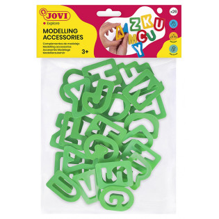 Akcesoria do modelowania JOVI Literki, 26 szt., zi
