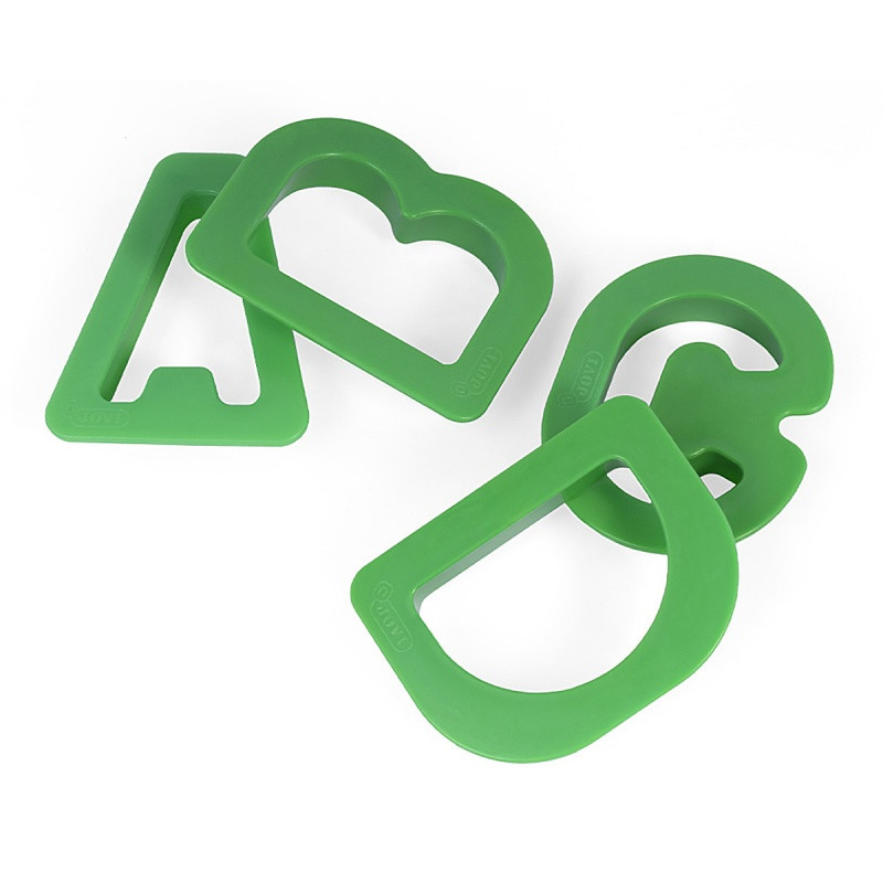 Akcesoria do modelowania JOVI Literki, 26 szt., zi