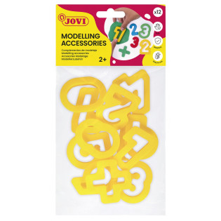 Akcesoria do modelowania JOVI Cyferki, 12 szt., żó