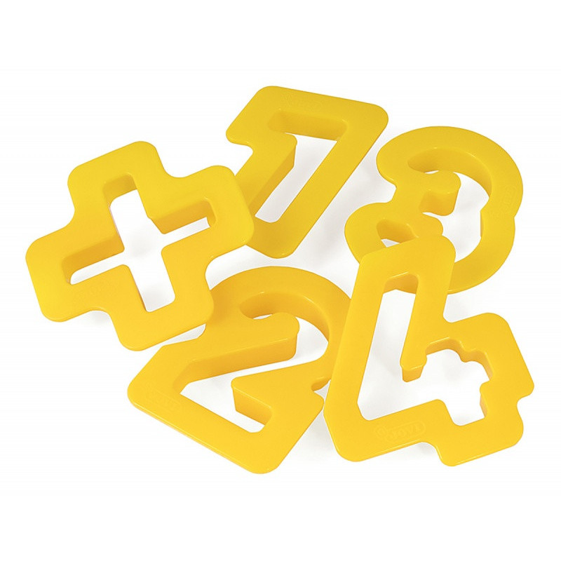 Akcesoria do modelowania JOVI Cyferki, 12 szt., żó