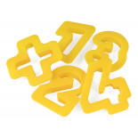 Akcesoria do modelowania JOVI Cyferki, 12 szt., żó