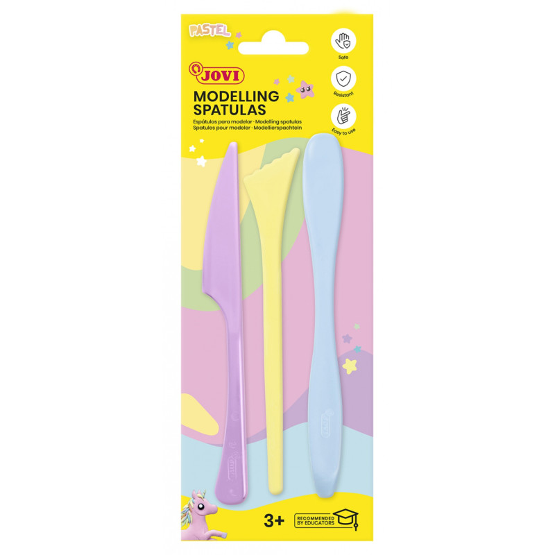 Szpatułki modelarskie JOVI, zestaw 3 szt., mix kol