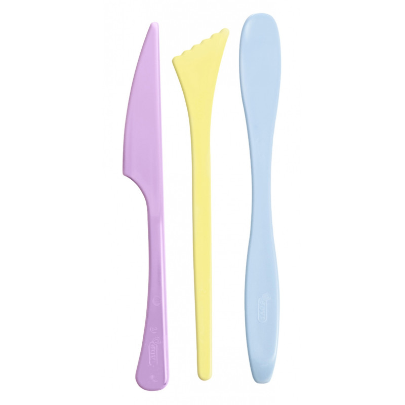 Szpatułki modelarskie JOVI, zestaw 3 szt., mix kol