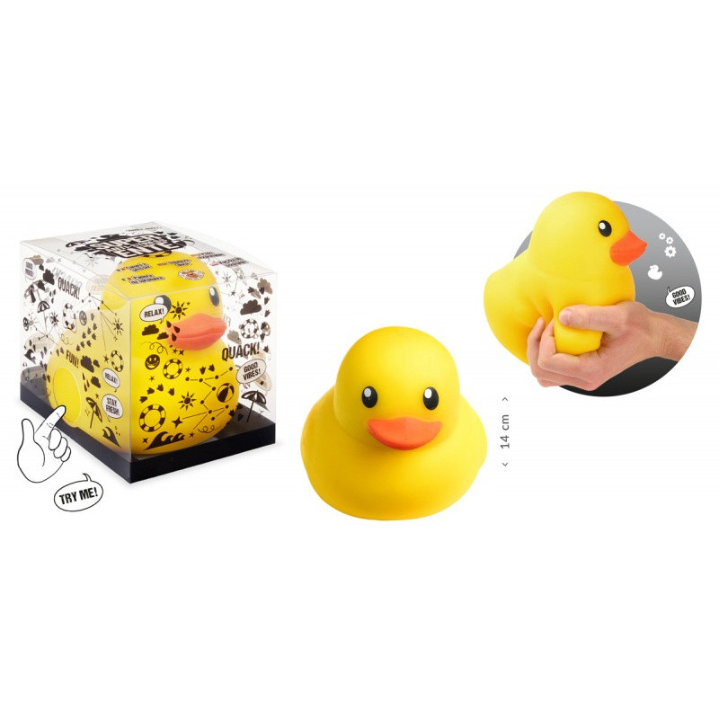 Gniotek antystresowy kaczka XXL TRENDHAUS TJA, żół