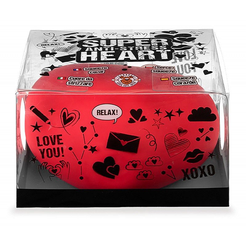 Gniotek antystresowy serce XXL TRENDHAUS TJA, czer