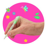 Mini długopisy żelowe TRENDHAUS GF-6, 6 szt., etui