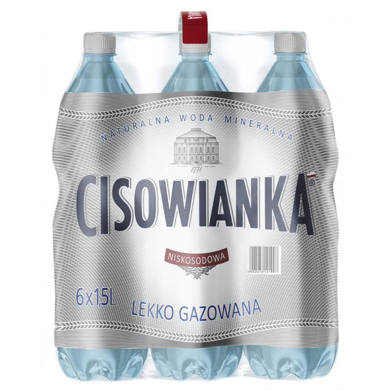 Woda Cisowianka, lekko-gazowana, butelka plastikow
