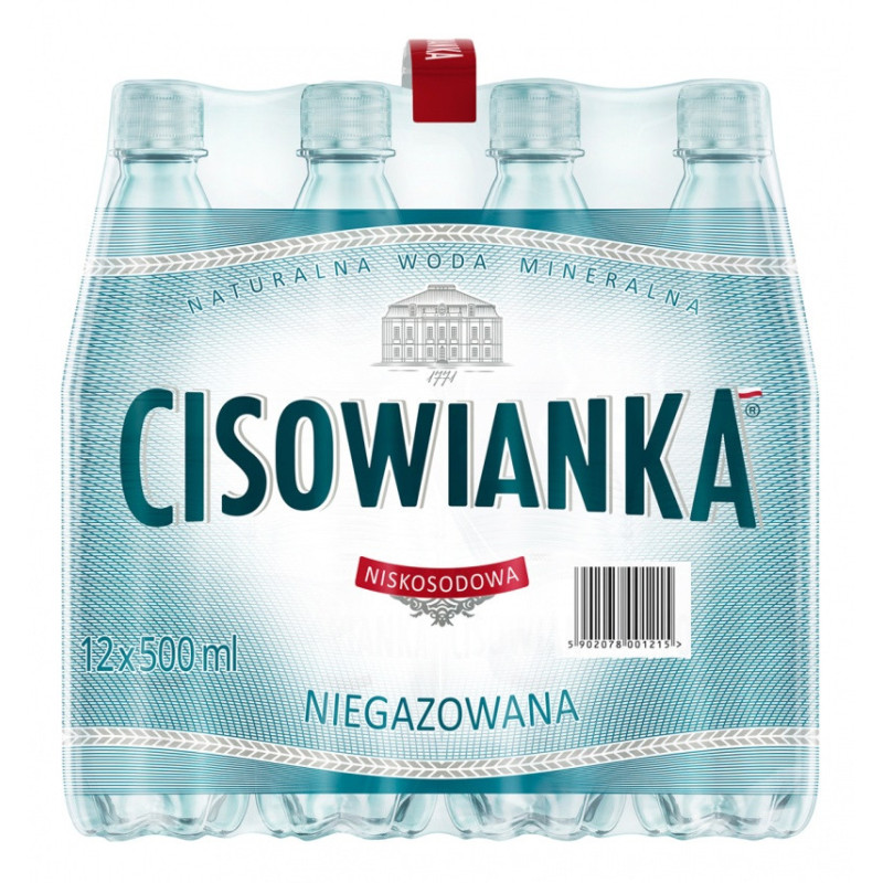 Woda Cisowianka, niegazowana, butelka plastikowa,