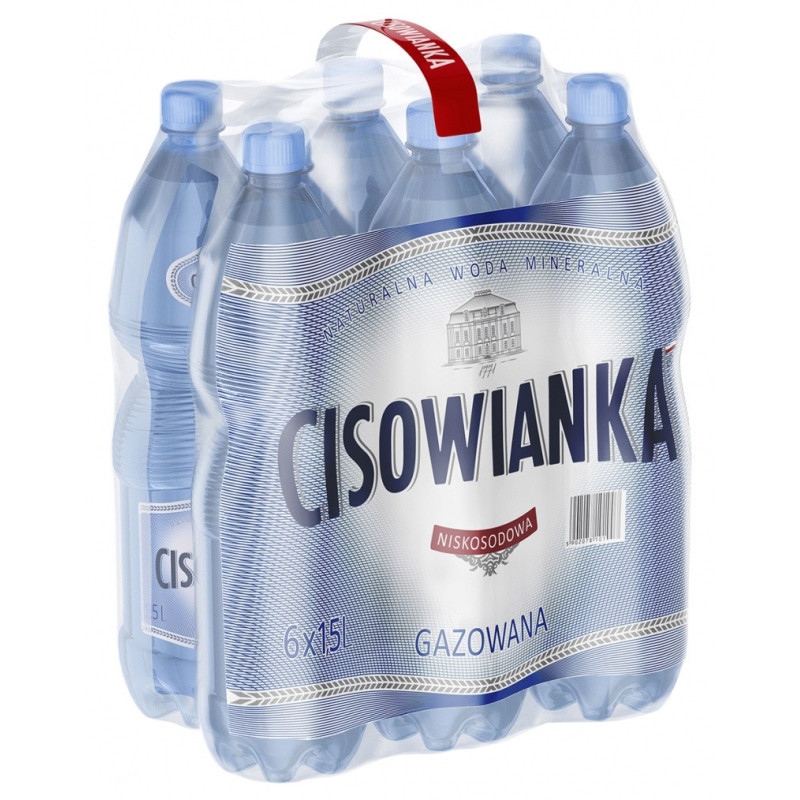 Woda Cisowianka, gazowana, butelka plastikowa, 1,5