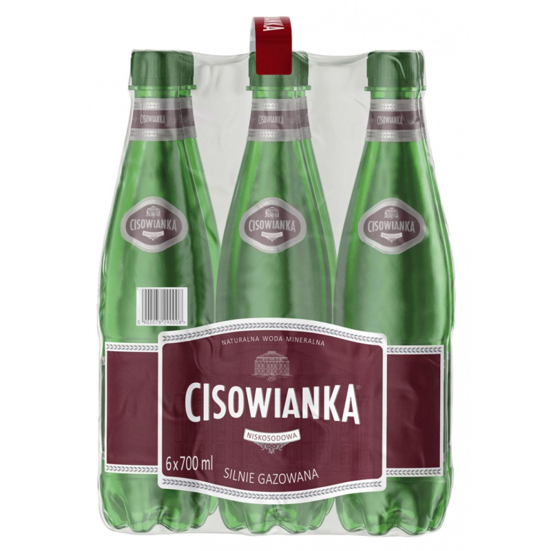 Woda Cisowianka, silnie-gazowana, butelka plastiko