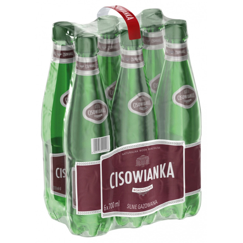 Woda Cisowianka, silnie-gazowana, butelka plastiko