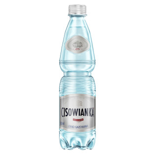 Woda Cisowianka, lekko-gazowana, butelka plastikowa, 0,5l, kaucja