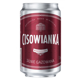Woda Cisowianka, silnie-gazowana, puszka, 330ml