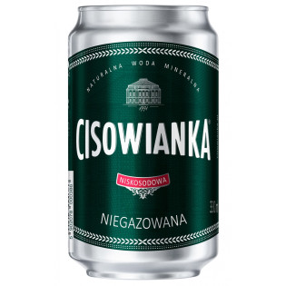 Woda Cisowianka, niegazowana, puszka, 330ml