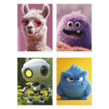 Zeszyt szkolny GIMBOO, A5, w kratkę, 16 kart., 70gsm, mix wzorów