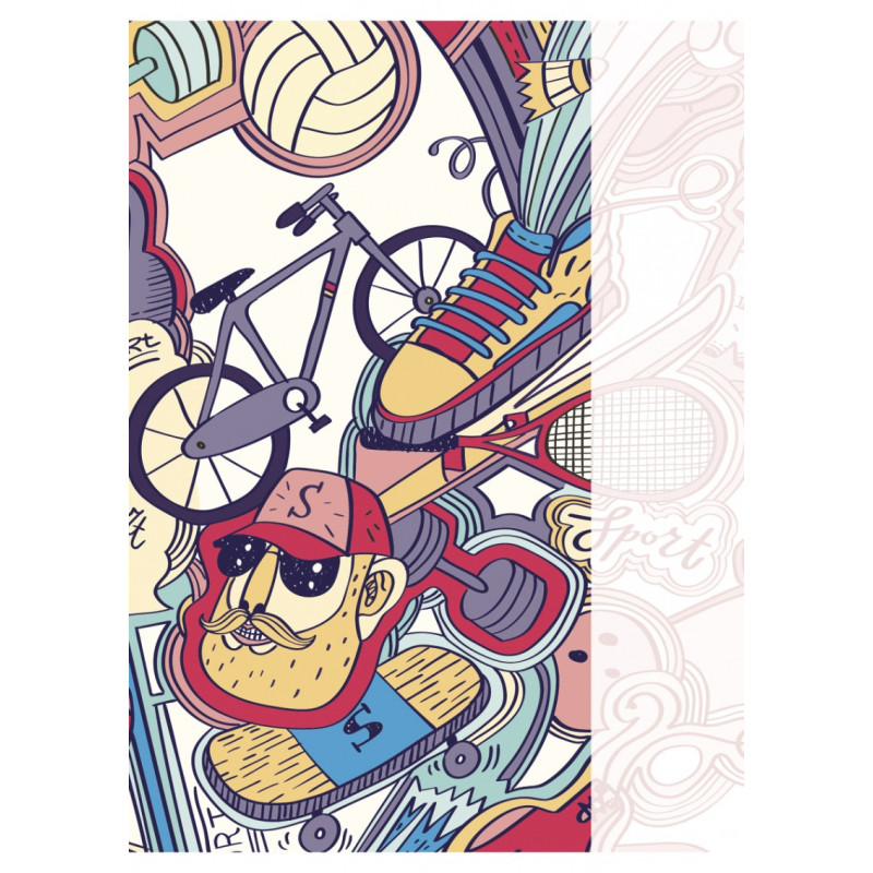 Zeszyt szkolny GIMBOO, A5, w kratkę, 32 kart., 70gsm, mix wzorów