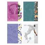 Zeszyt szkolny GIMBOO, A5, w kratkę, 60 kart., 70gsm, mix wzorów