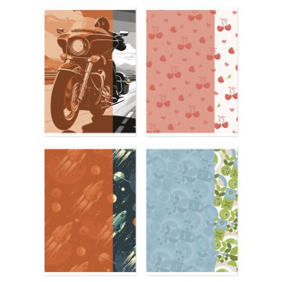 Zeszyt szkolny GIMBOO, A5, w linie, 60 kart., 70gsm, mix wzorów