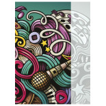 Zeszyt szkolny GIMBOO, A4, w kratkę, 32 kart., 70gsm, mix wzorów