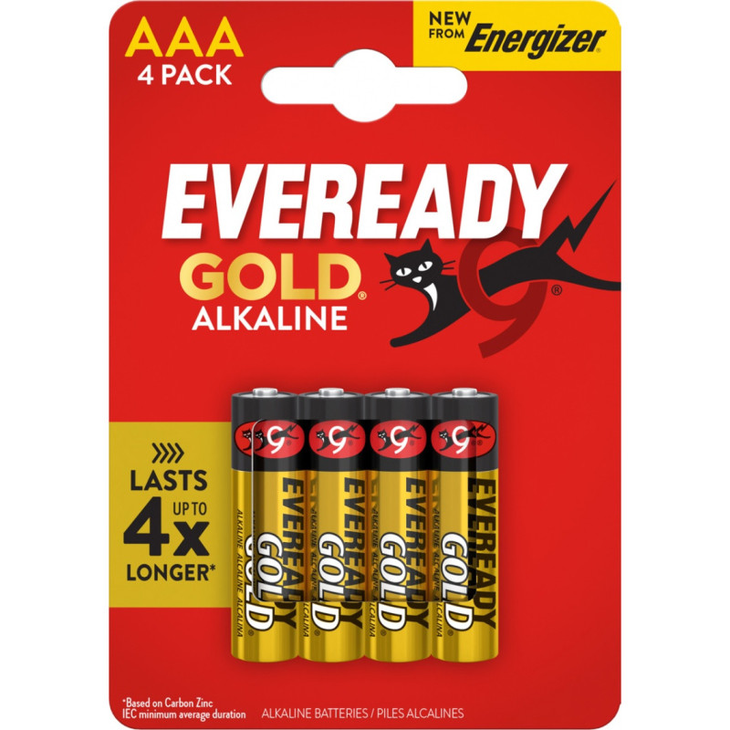 Bateria EVEREADY GOLD from ENERGIZER, AAA, LR03, 1,5V, CP4 EU, 4 szt.