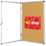 Gablota korkowa BI-OFFICE, 9xA4, 67x93cm, brązowa