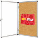 Gablota korkowa BI-OFFICE, 15xA4, 90x120cm, brązowa