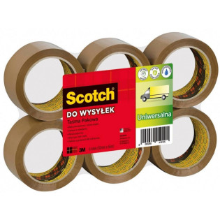 Taśma pakowa do wysyłek SCOTCH® Hot-melt (371), 50mm, 66m, brązowa