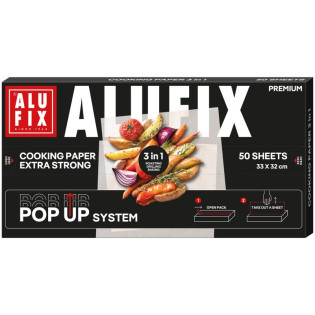 Papier do gotowania ALUFIX Pop-up, 3w1, 33x32cm, 50 arkuszy
