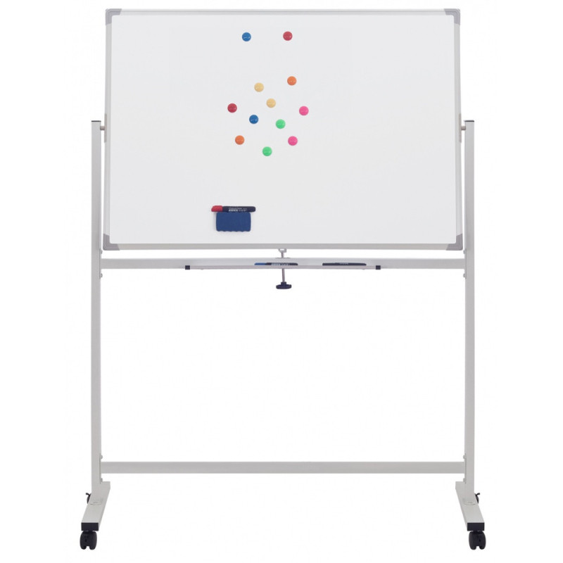 Tablica mobilna suchoś. -magn. OFFICE PRODUCTS, dwustronna, lakierowana, rama aluminiowa, 110x75cm, biała