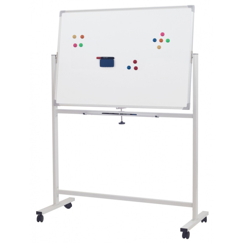 Tablica mobilna suchoś. -magn. OFFICE PRODUCTS, dwustronna, lakierowana, rama aluminiowa, 110x75cm, biała