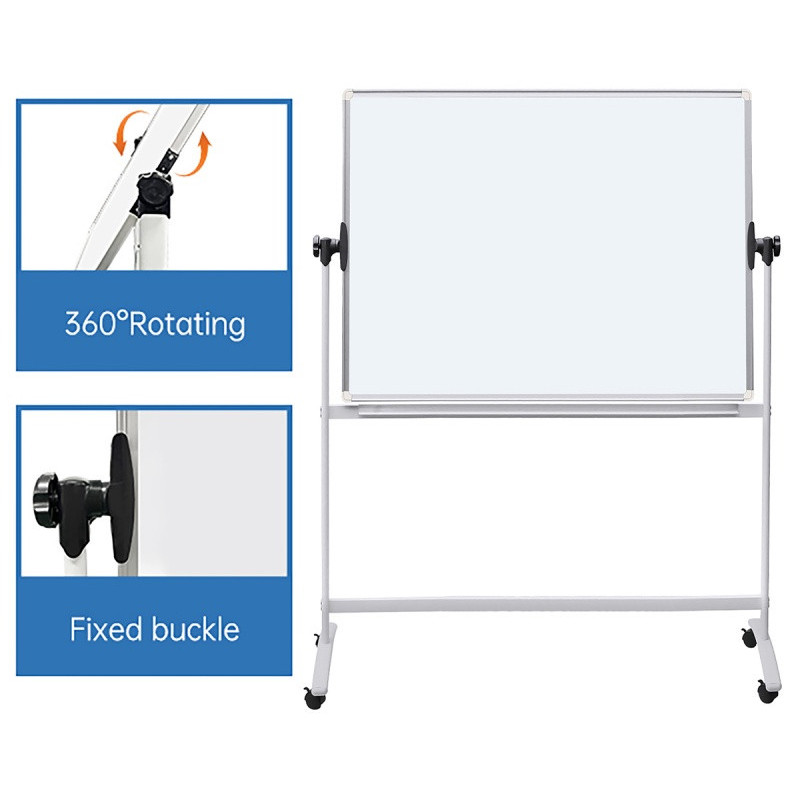 Tablica mobilna suchoś. -magn. OFFICE PRODUCTS, dwustronna, lakierowana, rama aluminiowa, regulacja kąta nachylenia, 170x100cm,