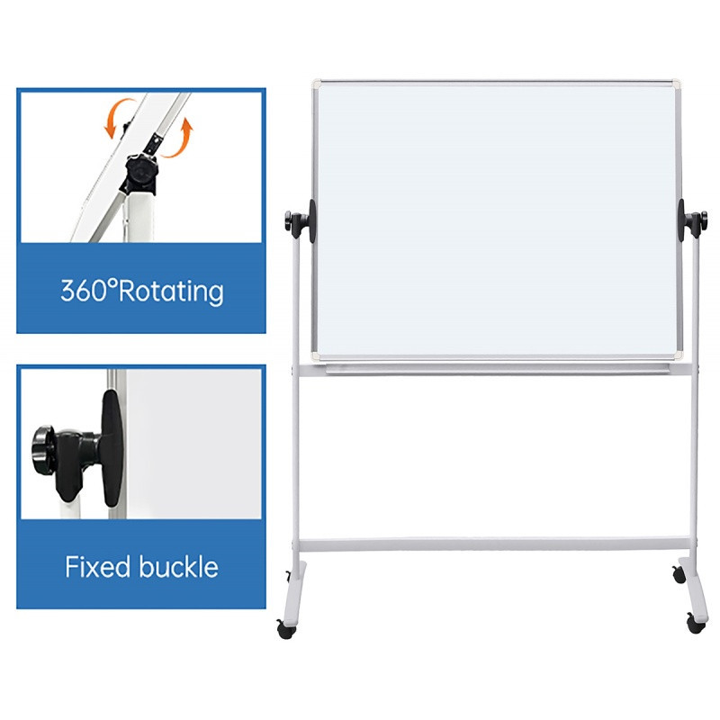 Tablica mobilna suchoś. -magn. OFFICE PRODUCTS, dwustronna, lakierowana, rama aluminiowa, regulacja kąta nachylenia, 200x100cm,