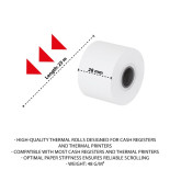 Rolki termiczne OFFICE PRODUCTS, 28mm x 25m, gr. 48 +/- 6, 10 szt., białe