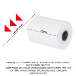 Rolki termiczne OFFICE PRODUCTS, 57mm x 30m, gr. 48 +/- 6, 10 szt., białe