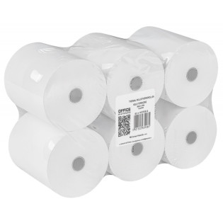 Rolki termiczne OFFICE PRODUCTS, 80mm x 90m, gr. 48 +/- 6, 6 szt., białe