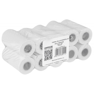 Rolki termiczne OFFICE PRODUCTS, 110mm x 20m, gr. 48 +/- 6, 10 szt., białe